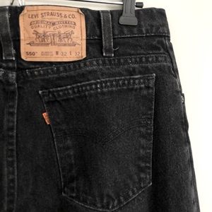 Vintage Levi’s Black Orange Tab 550 Mom Jeans